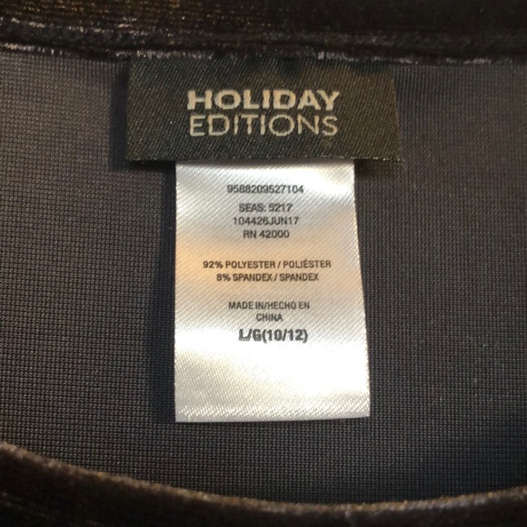 ✨⚫️ Girls Black Velvet Dress⚫️✨ - Picture 2 of 5